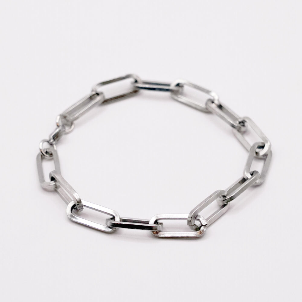 دستبند زنجیری نقره ای