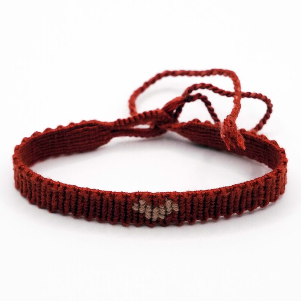 دستبند بافتنی طرح قلب