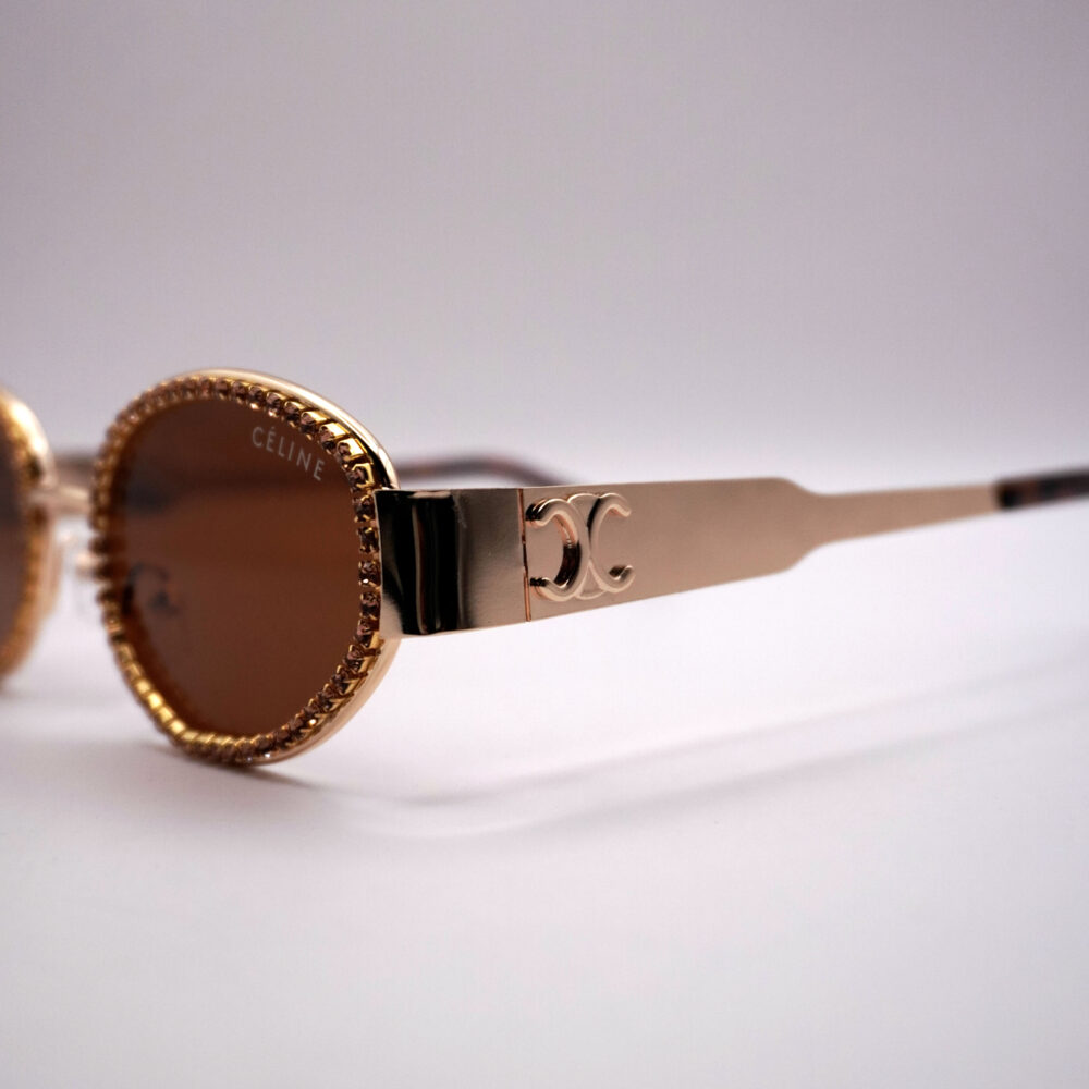 عینک طرح CELINE طلایی - تصویر 2