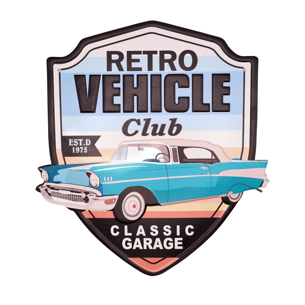 تابلو فلزی Retro Vehicle Club