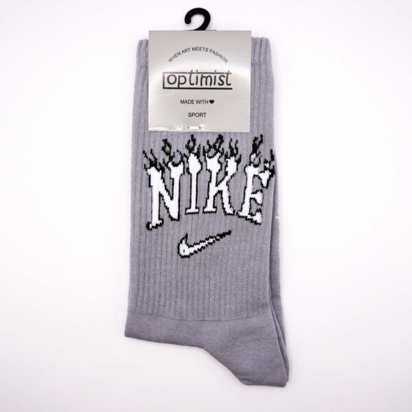 جوراب طرح Nike خاکستری