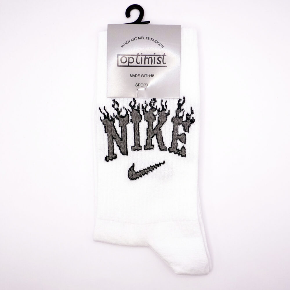 جوراب طرح Nike سفید
