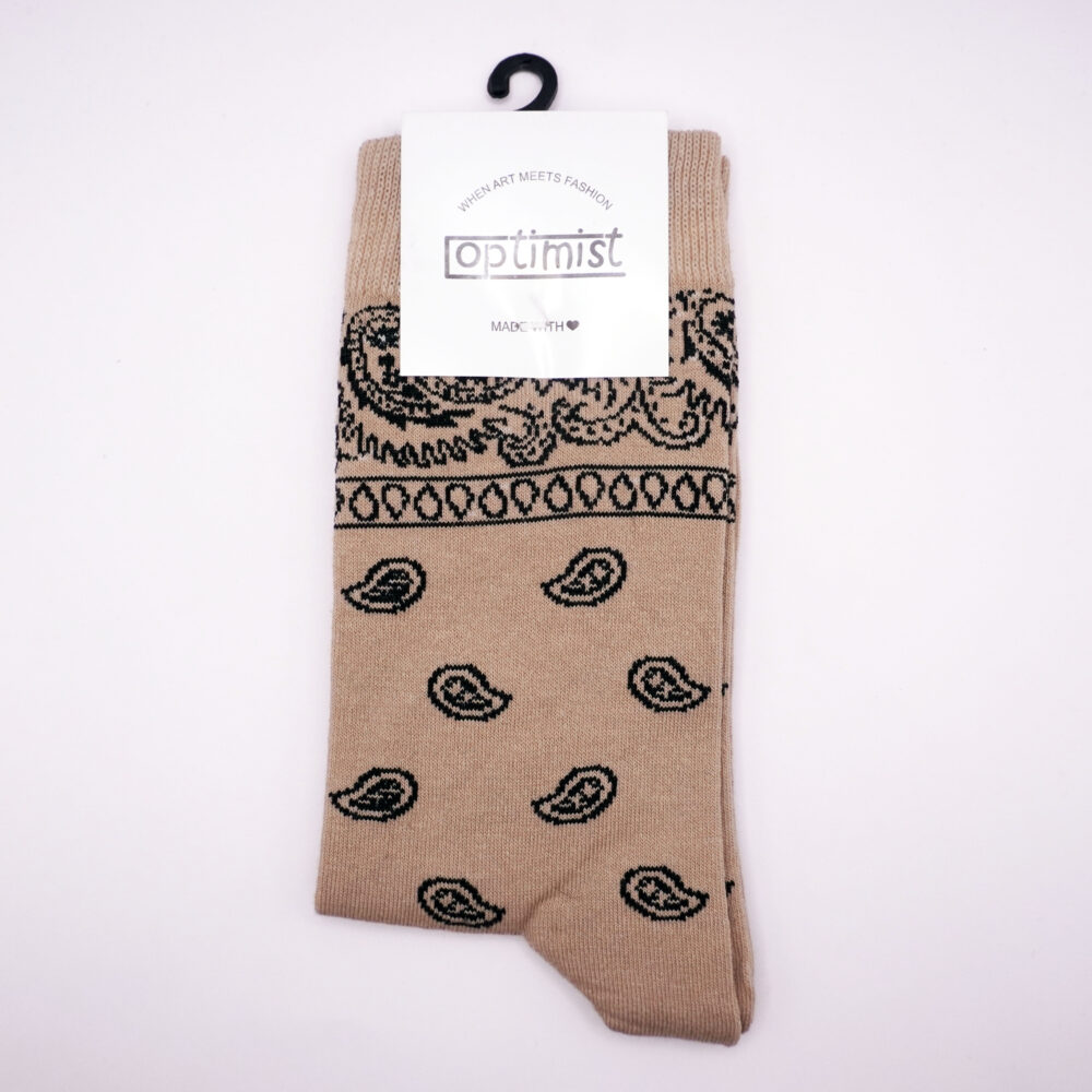 جوراب paisley pattern قهوه ای