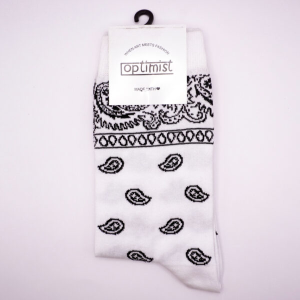 جوراب paisley pattern سفید