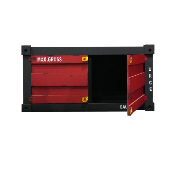 باکس چوبی دو درب قرمز