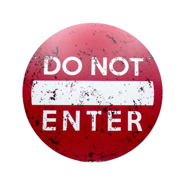 تابلو چوبی Do Not Enter