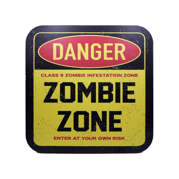 تابلو چوبی Zombie Zone