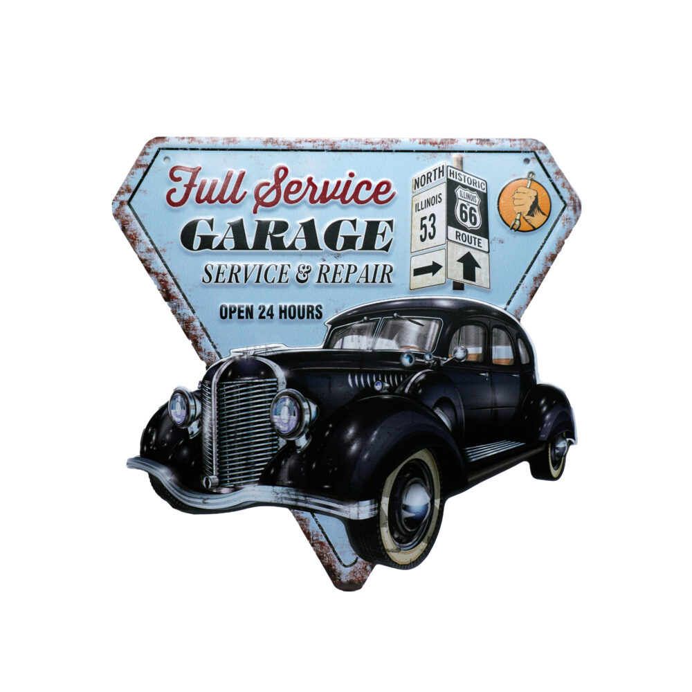 تابلو فلزی Full Service Garage